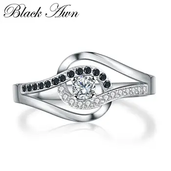 BLACK AWN 2020 Nové 925 Sterling Silver Šperky, Módne Svadobné Prstene pre Ženy Zásnubný Prsteň Femme Bijoux Bague Veľkosť 6 7 8 C271