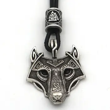 BLACK Crystal Oči Vlka Prívesok Amulet S Vegvisir Valknut Trojice Korálky Viking Náhrdelník Pánske Dámske Gotický Talizman Šperky