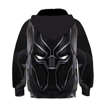 Black Panther Cosplay Chlapca Dievča s Kapucňou, Sweatershirt 3D Vytlačené Mikina Deti Deti Bežné Streetwear Pulóver