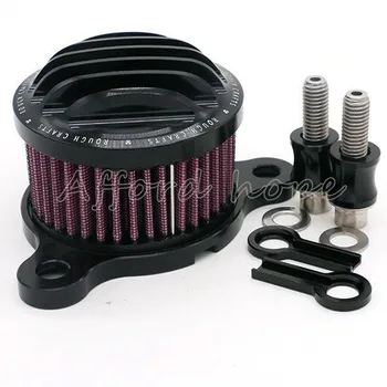 Black Vlastné Drsné Remesiel Vzduchu Filtračný Systém Air Cleaner + Príjem Filtračný Systém Pre Harley Sportster 883 04-14 XL 1200