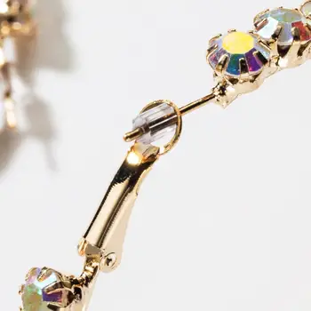 BLIJERY Prehnané Nadrozmerná Gem Drahokamu Hoop Náušnice pre Ženy, Luxusné Šperky Crystal Vyhlásenie Veľký Kruh Náušnice Brincos