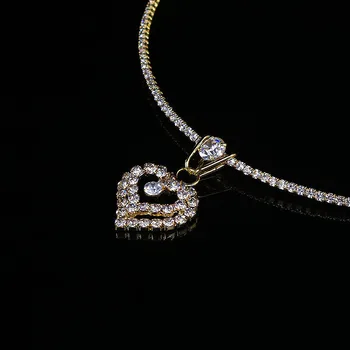 BLIJERY Zlatá Farba Crystal Svadobné Svadobné Šperky Nastaviť Srdce Choker Príveskom, Náušnice, Náhrdelník, Nastavený pre Ženy Afriky Šperky Set