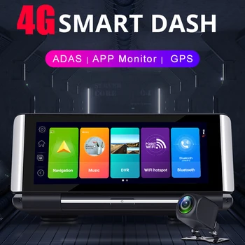 Bluavido 7 Palcový 4G Android 8.1 Auta DVR GPS 2G RAM FHD 1080P video rekordér Duálny Objektív Tabuli Fotoaparát, WiFi Aplikácie vzdialené Monitorovanie
