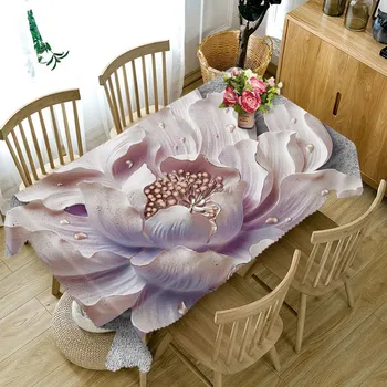 Blue butterfly kvet 3D Dekoratívne obrus Bavlnená posteľná Bielizeň Obrus Jedálenský Stôl Kryt Pre Kuchyňa Domova