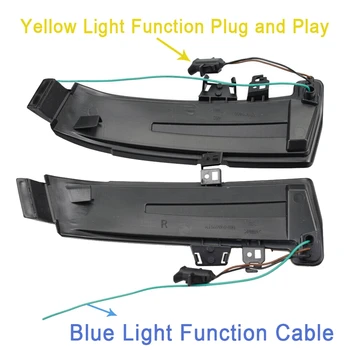 Blue&Amber LED Dynamický Zase Signál Svetlo Spätného Zrkadla Svetelný Indikátor Blinker na Mercedes-Benz W221 W212 W204 W246