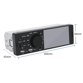 Bluetooth 2Din 4 cm Stlačte Sn Auto Stereo MP5 Prehrávač, AM FM + Kamera