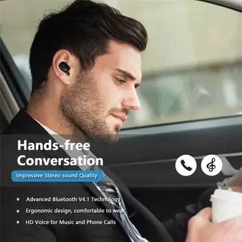 Bluetooth 4.2 Športové Bezdrôtové Slúchadlá Slúchadlá HIFI Slúchadlá Mini In-Ear Hands Free Sada