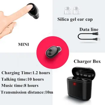 Bluetooth 4.2 Športové Bezdrôtové Slúchadlá Slúchadlá HIFI Slúchadlá Mini In-Ear Hands Free Sada