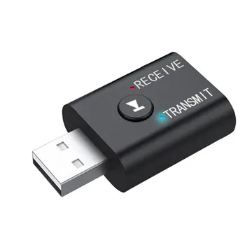 Bluetooth 5.0 Audio Prijímač, Vysielač 2 V 1 RCA, 3.5 mm 3.5 Jack AUX Stereo Hudbu USB Adaptér Bezdrôtovej siete pre TELEVÍZNE Auto, PC Reproduktor