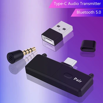 Bluetooth 5.0 Audio Vysielač Adaptér A2DP, EDR SBC Nízku Latenciu pre Nintendo Prepínač PS4 TV, PC USB Typ-C Bezdrôtový vysielač