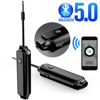 Bluetooth 5.0 Prijímač 3,5 mm Jack Aux Audio Prijímač, Adaptér Pre Mobilný Telefón, konektor pre Slúchadlá Bezdrôtové Music Adaptér MP3 do Auta