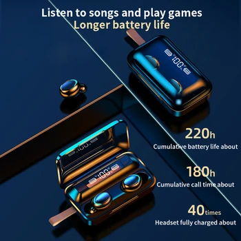 Bluetooth 5.0 Slúchadlá 9D Stereo Mini Bezdrôtové Slúchadlá Bezdrôtové Slúchadlá TWS Športové Vodotesné Slúchadlá Pre IPhone Android