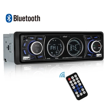 Bluetooth Auto Prehrávač FM Rádio, LCD Displej Stereo MP3 Prehrávač 1DIN In-Dash Car Audio Hudbu Dual USB, SD, AUX Hands-free hovoru