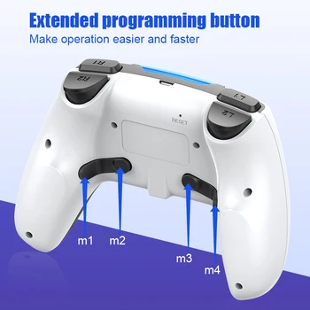 Bluetooth Bezdrôtový ovládač Tlačidlo Programovateľné Gamepads Pre PlayStation 4 Pro/Slim/PC/Android/IOS/Parné Hra Ovládač
