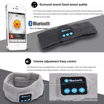 Bluetooth Hudby Hlavový Most Knits Spanie Pokrývku Hlavy Slúchadlá Reproduktor Headset Jogy Beží Šport Sweatband Hlavový Most