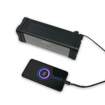 Bluetooth Reproduktor 20W Exteriérový Vodotesný, Prenosný Solárny Reproduktor s Mobile Power Supply, Osvetlenie, Funkcia