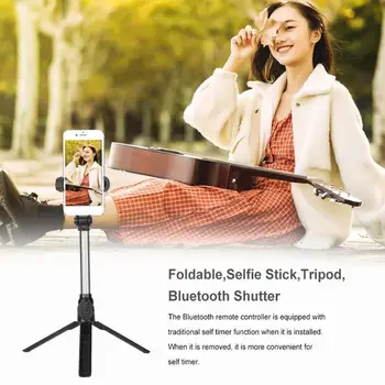Bluetooth Selfie Stick Statív Diaľkové Ovládanie Monopod Pre iPhone Mini Statív Telefón Mount Pre iPhone X 11 Samsung S20 Huawei Gopro
