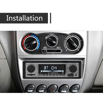 Bluetooth Vintage Autoradio Auto Stereo Rádio FM, Aux Vstup Prijímač SD, USB, 12 V V palubnej doske Auta Handfree MP3 Prehrávač Multimediálnych súborov