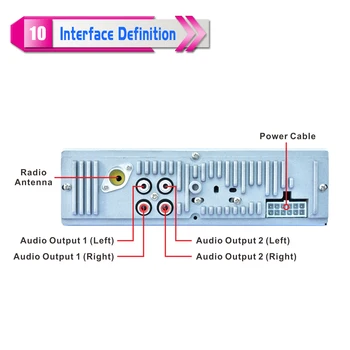 Bluetooth Vymeniteľné Odnímateľný Panel Autoradio Bluetooth autorádio Auto FM RDS Stereo Audio Prehrávač USB, SD ISO 7 Farieb Osvetlenia