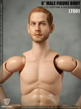 Blázon Obrázok 1/12 Hlavu-vyrezávané multi-spoločná mužská LT0016 palcový akcie obrázok telo model bábiky