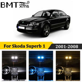 BMTxms 14Pcs Canbus Auto Interiérové LED Svetlo Na Skoda Superb 1 MK1 MKI Sedan Sedan 3U4 2001-2008 Auto Príslušenstvo
