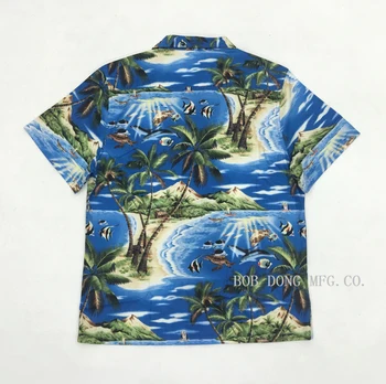 BOB DONG Mens Zviera Tlače Hawaii Aloha Košele Lete Krátky Rukáv Havajské Košele Mužov Vintage Oblečenie Strany Topy