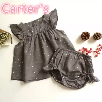 Body Carters Dvojičky Detské Oblečenie Baby Girl Letné Oblečenie Telo Bebe Recien Nacido Šaty polka dot módne farby bez rukávov Roupas