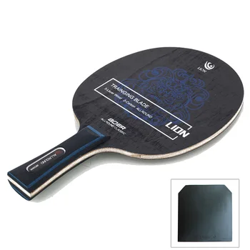 BOER 7 Ply Stolný Tenis Raketa Čepeľ príkaz Ping Pong Bat Čistého Dreva Pádlo Rovno / Horizontálna Rukoväť S Gumovou