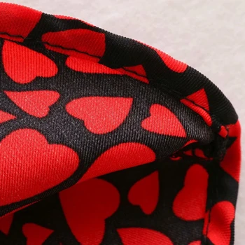 Boho midi sukne ženy elastické vysoký pás sukne červené srdce tlače punk kórejský streetwear