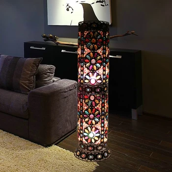 Bohémsky štýl spálne dekorácie poschodí lampa obývacia izba železa stojacie lampy unikátna kaviareň poschodí lampa ac90-265v doprava zadarmo