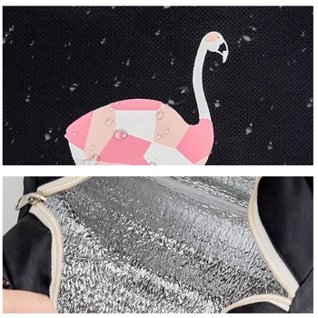 BONAMIE Hot Zvierat Flamingo Obed Taška Dievča Prenosné Izolované Tepelnej Potravín Piknikový Obed Tašky Ženy, deti, Muži Chladnejšie Obed Box Vrece