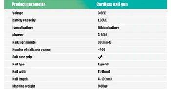 BOSCH Power Tools 3.6 V, Lítiové Batérie, Dobíjacie Nail Gun 11.4 mm viacúčelové Zošívačky Zošívačka