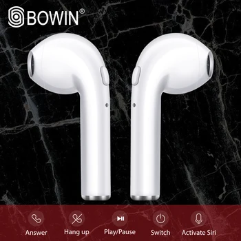 BOWIN Bezdrôtový i7mini TWS high-fidelity kvalitu zvuku, športové zníženie hluku 5.0 bezdrôtový headset Bluetooth pre Všetkých Chytrý Telefón