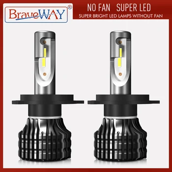 BraveWay LED Žiarovka pre Auto Led Ice Žiarovka H4 H7 H11 Led Reflektor 9005 9006 hb3 hb4 Svetlomet 12000LM 6500K 50W 12V Auto Svetlo(LED)