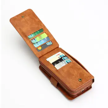 BRG Multifunkčné Peňaženky, Kožené puzdro Pre Samsung S7 S7 OKRAJI S8 S9 Note8 Zips Kabelku Puzdro Tašky Lady Kabelka s rezacím zariadením S10 XsMax
