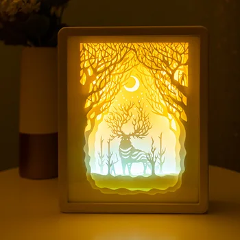 BRIGHTINWD LED Svetlo A Tieň Papier Lampa Stretnúť Neviny Nočné Svetlo Osobné Darčeky