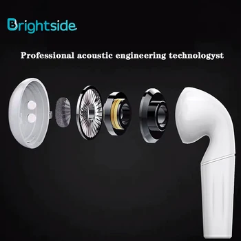 Brightside TWS Bluetooth Slúchadlá Bezdrôtové Slúchadlá Bluetooth Earbus S Mic Plnenie Box HIFI Sound Gaming Headset