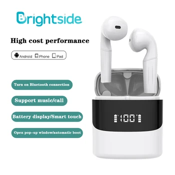 Brightside TWS Bluetooth Slúchadlá Bezdrôtové Slúchadlá Bluetooth Earbus S Mic Plnenie Box HIFI Sound Gaming Headset