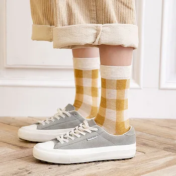 British Fashion Koberčeky Posádky Ponožky Ženy Trubice Priedušná 5 Párov-Pack