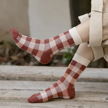 British Fashion Koberčeky Posádky Ponožky Ženy Trubice Priedušná 5 Párov-Pack