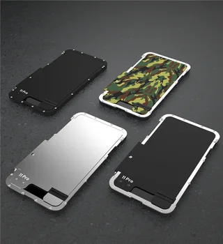Brnenie Kráľa Nehrdzavejúcej Ocele Kovové Flip puzdro Pre iPhone 11 11 Pro Max XS XR Shockproof Kryt Pre iPhone X 8 7 plus 6S Kryt Luxus