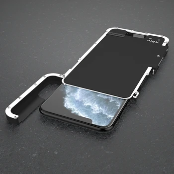 Brnenie Kráľa Nehrdzavejúcej Ocele Kovové Flip puzdro Pre iPhone 11 11 Pro Max XS XR Shockproof Kryt Pre iPhone X 8 7 plus 6S Kryt Luxus