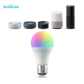 BroadLink LB26 R1 E26 110V Smart Wi-Fi Stmievač RGB LED Žiarovka funguje Alexa a Google Domov, IFTTT