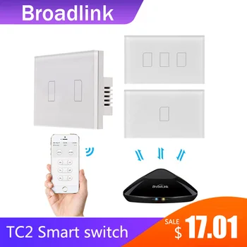 Broadlink TC2 1/2/3Gang 433MHZ Pripojenie na Stenu Dotykový Panel zapnutie Svetla Diaľkové Ovládanie NÁS Štandard Pre Smart Home System
