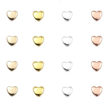 Broskyňa srdce Prírodné Hematite Magnetit Kameň Zlato Silvers 8mm Voľné Korálky Pre Handmade Šperky, Náušnice, Takže Diy náramok