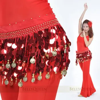 Brušný tanec kostým oblečenie indický tanec pás pás reťazca hip šatku ženy, dievča, tanec,11 farieb