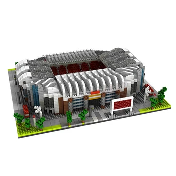 BS 9912-1 Manchester United Football Old Trafford Štadión DIY 3D Model Diamond Budovy Malé Bloky Hračka pre Deti, žiadne Okno