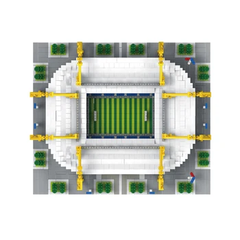 BS Borussia Dortmund Futbalový Klub Signal Iduna Park Stadium 3D Model Mini Budove Diamon Malé Bloky Hračka pre Deti, žiadne Okno