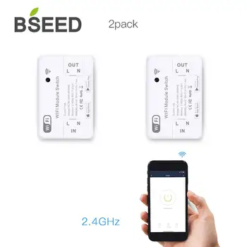 BSEED Monitoring Wifi Smart Switch, Smart Wifi Prepínač DIY Wifi Prepínač Domov Pracuje S Tuya Domovská stránka Google DIY Časť