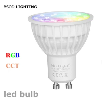 BSOD LED Žiarovka Gu10 Pozornosti Milight Lampa FUT103 RGBW CCT AC86-265V 2.4 G Bezdrôtový Stmievateľné Diaľkový ovládač Smart Led Svetlo